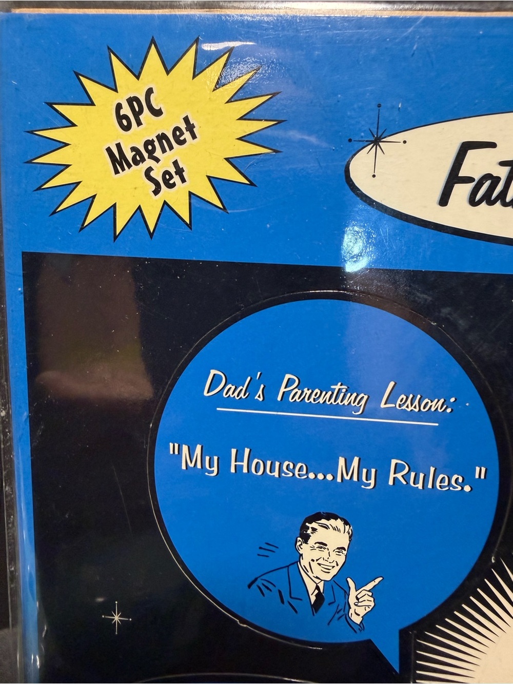 Father Knows Best Blue Retro Quote Magnet Set - - Picture 4 of 4